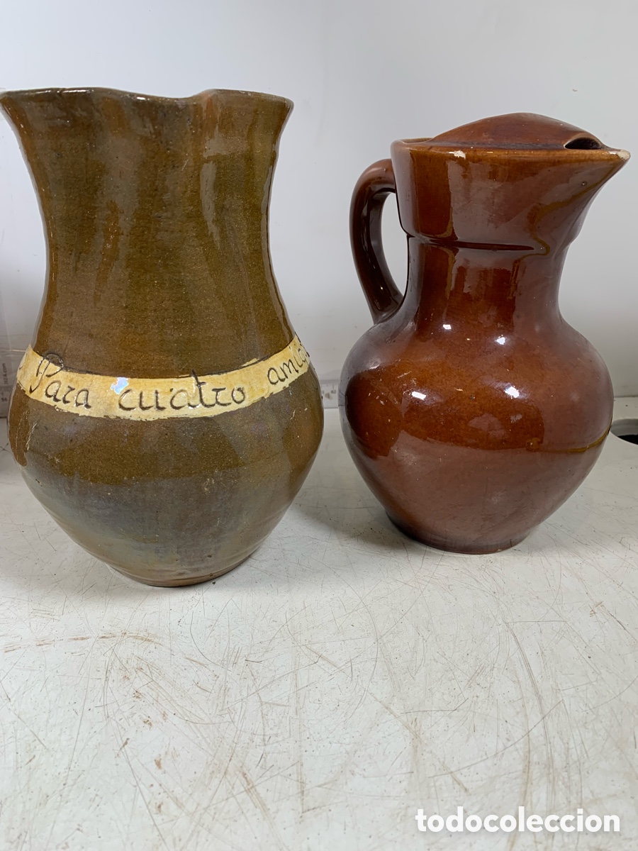 Antig&uuml;edades: 01_ lote jarras de barro - Foto 1
