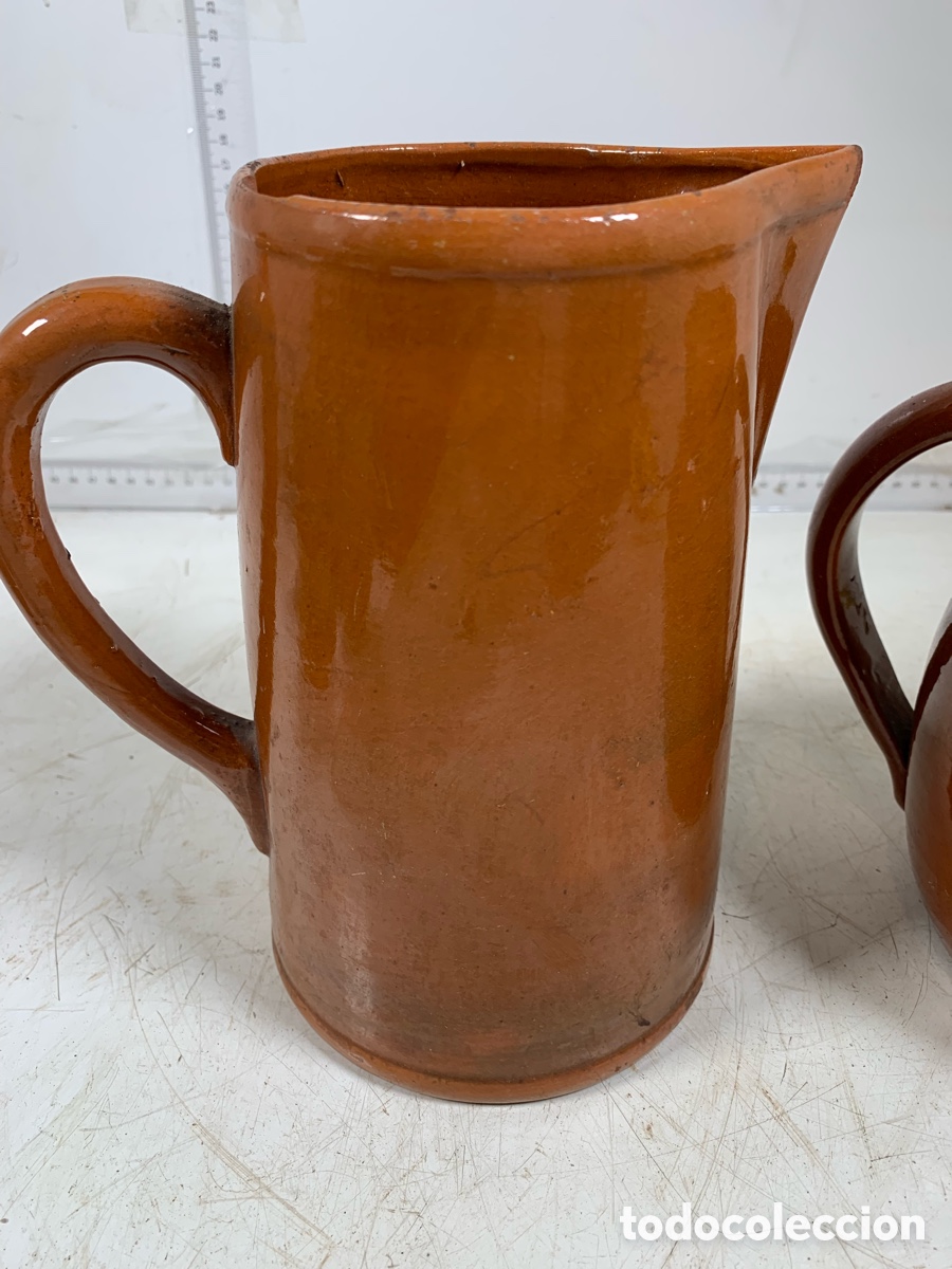 Antig&uuml;edades: 01_ lote jarras de cer&aacute;mica - Foto 2
