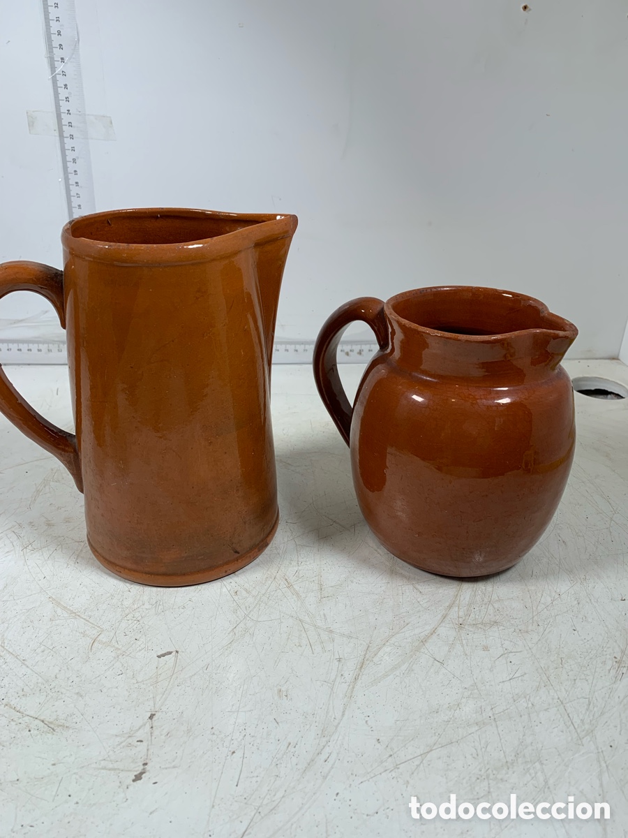 Antig&uuml;edades: 01_ lote jarras de cer&aacute;mica - Foto 1