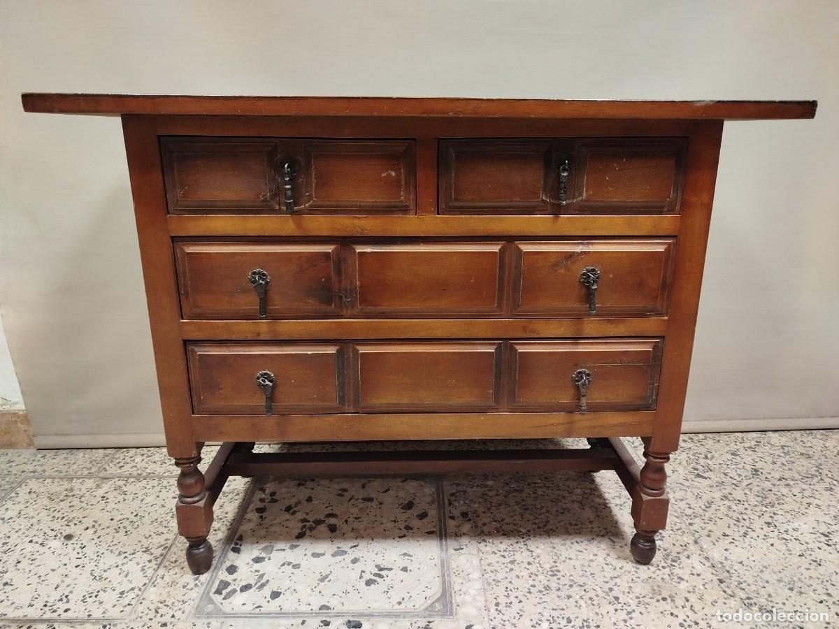 Antig&uuml;edades: COMODA RUSTICA CON 4 CAJONES - Foto 4