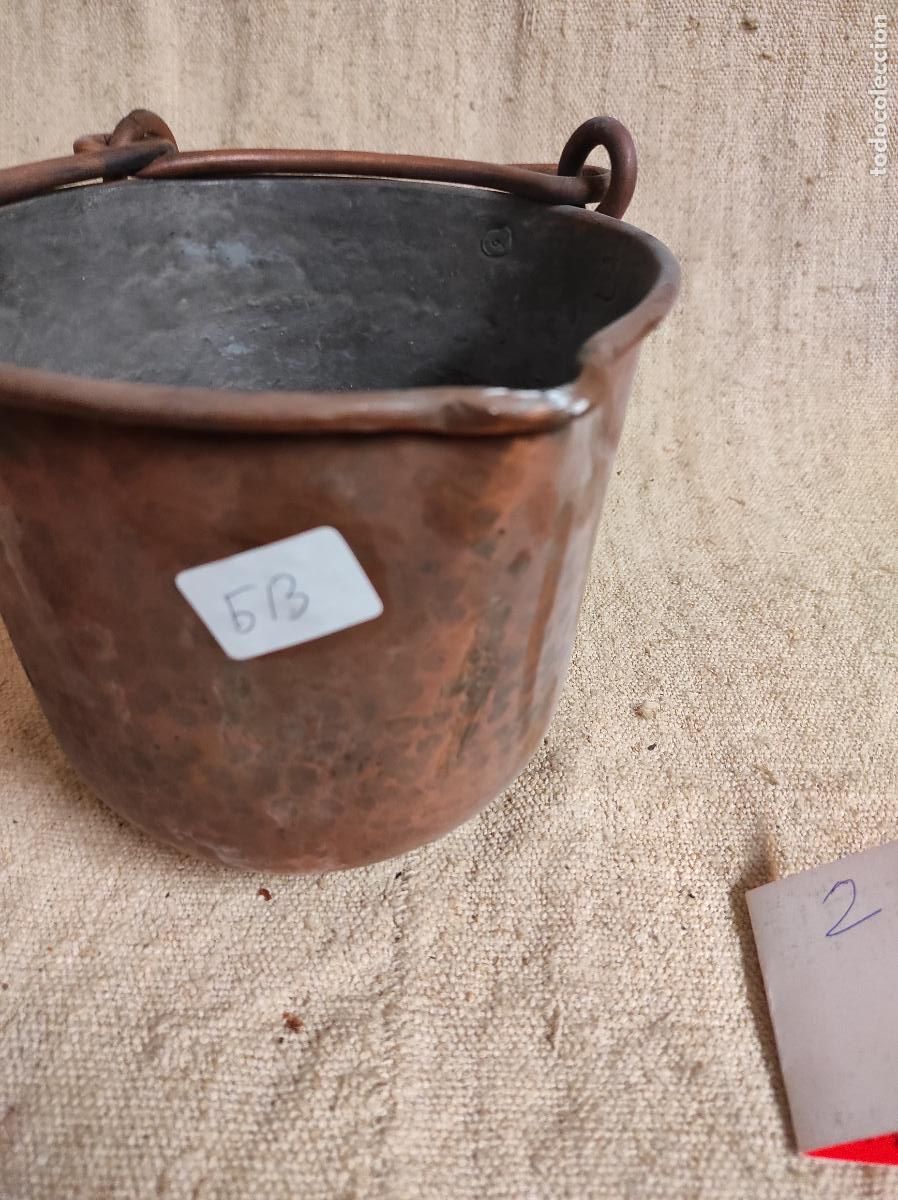 Antig&uuml;edades: cuenco cubo caldero de cobre cubo - Foto 4