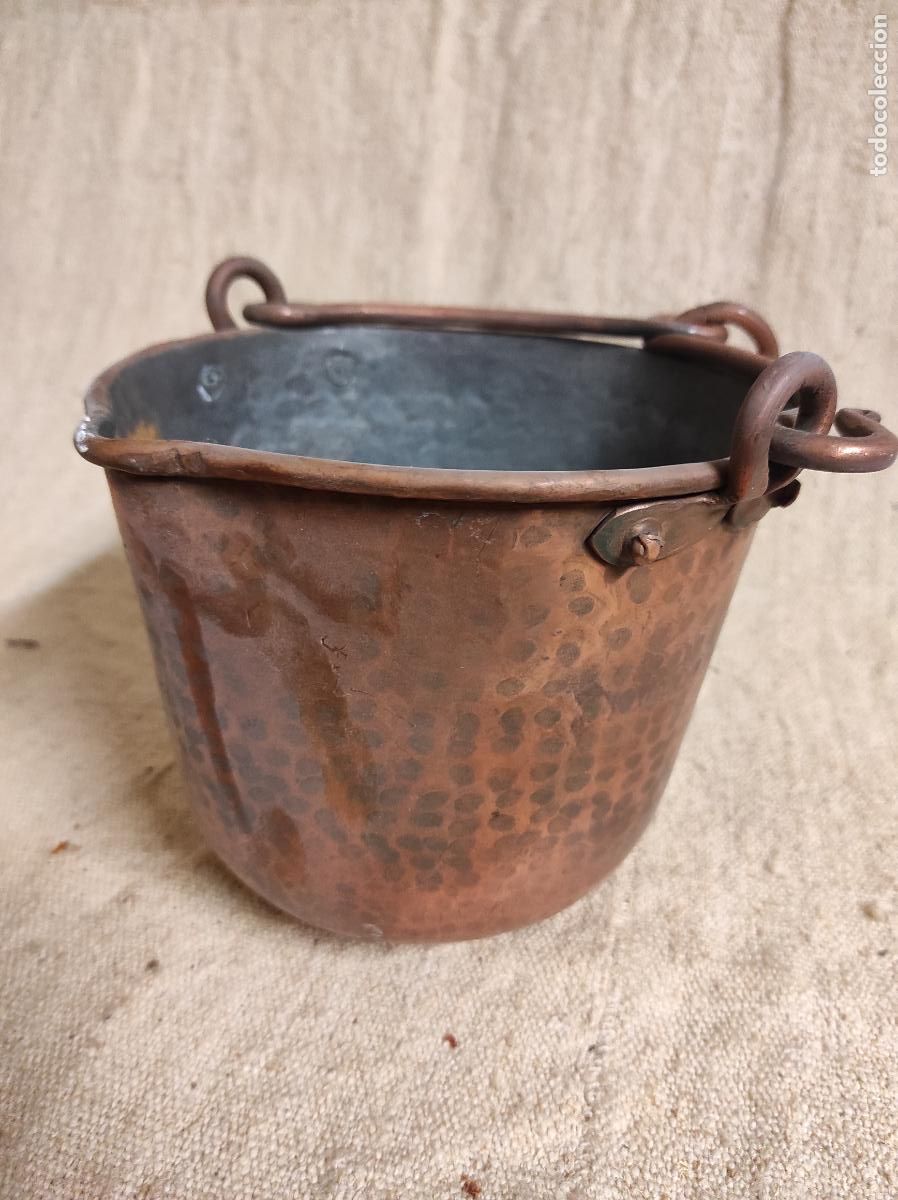 Antig&uuml;edades: cuenco cubo caldero de cobre cubo - Foto 1