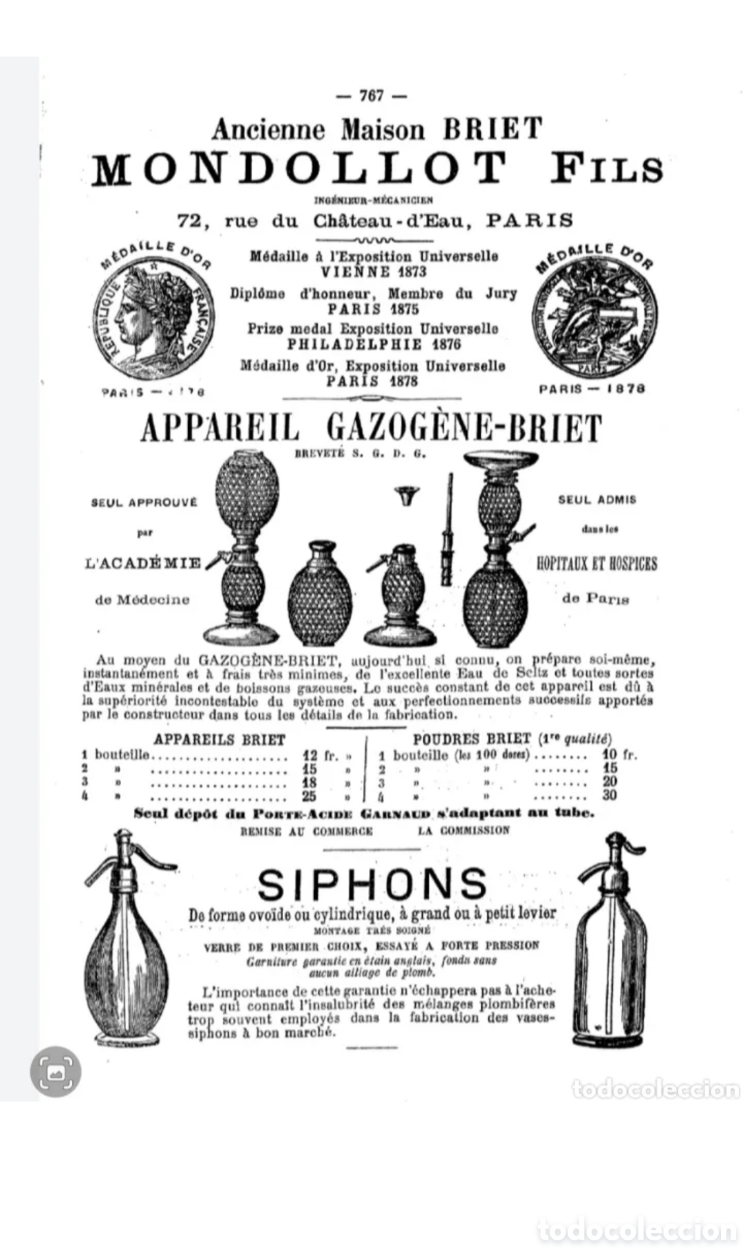 Antig&uuml;edades: Sif&oacute;n de Soda Franc&eacute;s. - Foto 10