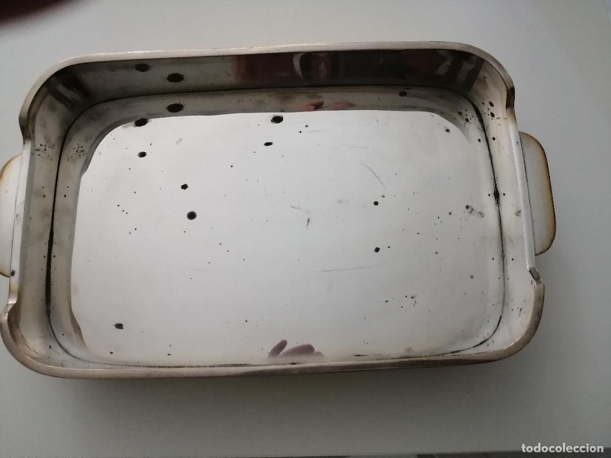 Antig&uuml;edades: BANDEJA ALPACA CON FUENTE PIREX - Foto 2