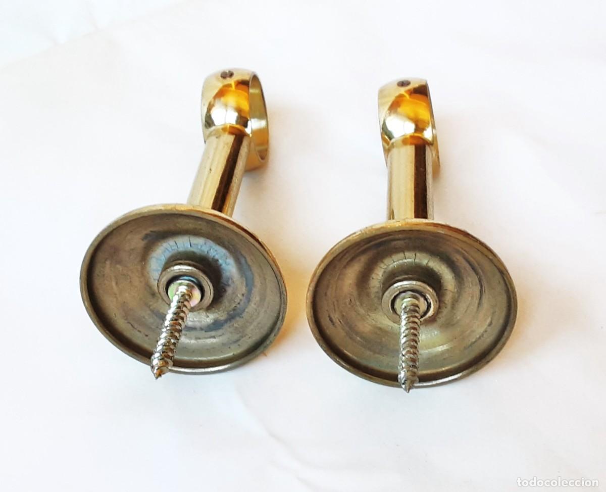 Antig&uuml;edades: SOPORTES PARA BARRA DE CORTINAS DE BRONCE - Foto 8