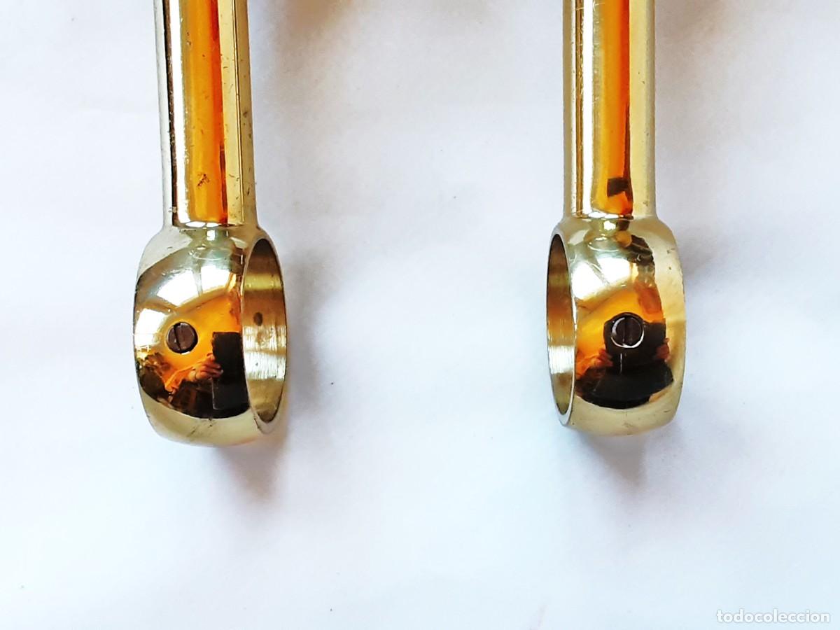 Antig&uuml;edades: SOPORTES PARA BARRA DE CORTINAS DE BRONCE - Foto 10