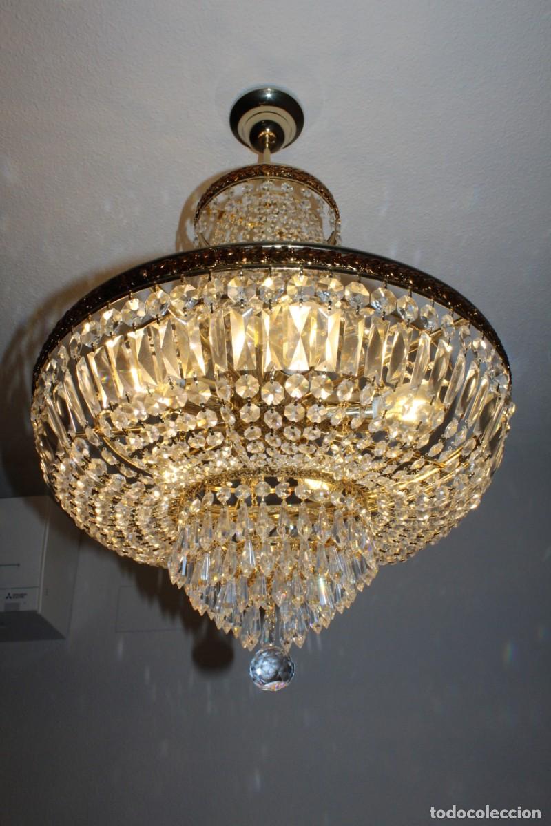 Antig&uuml;edades: LAMPARA TECHO DE CRISTAL STRASS - Foto 1