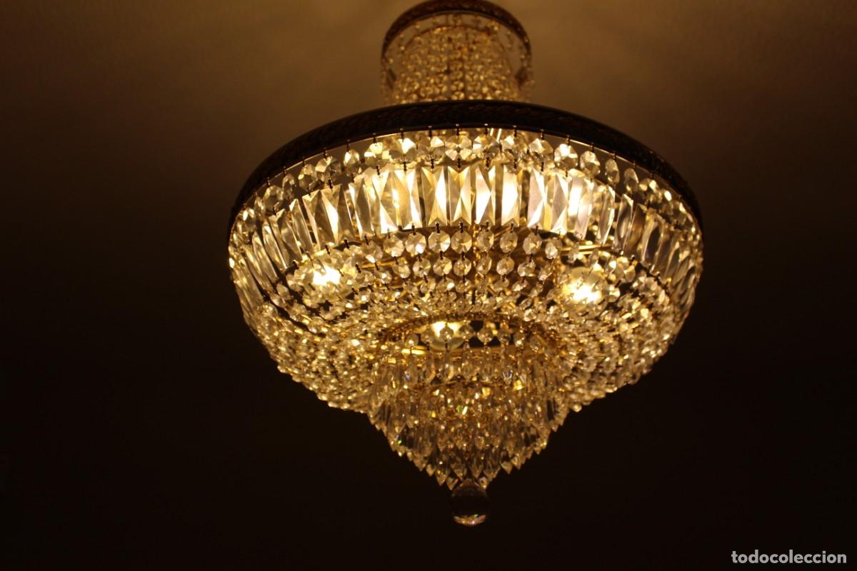 Antig&uuml;edades: LAMPARA TECHO DE CRISTAL STRASS - Foto 2