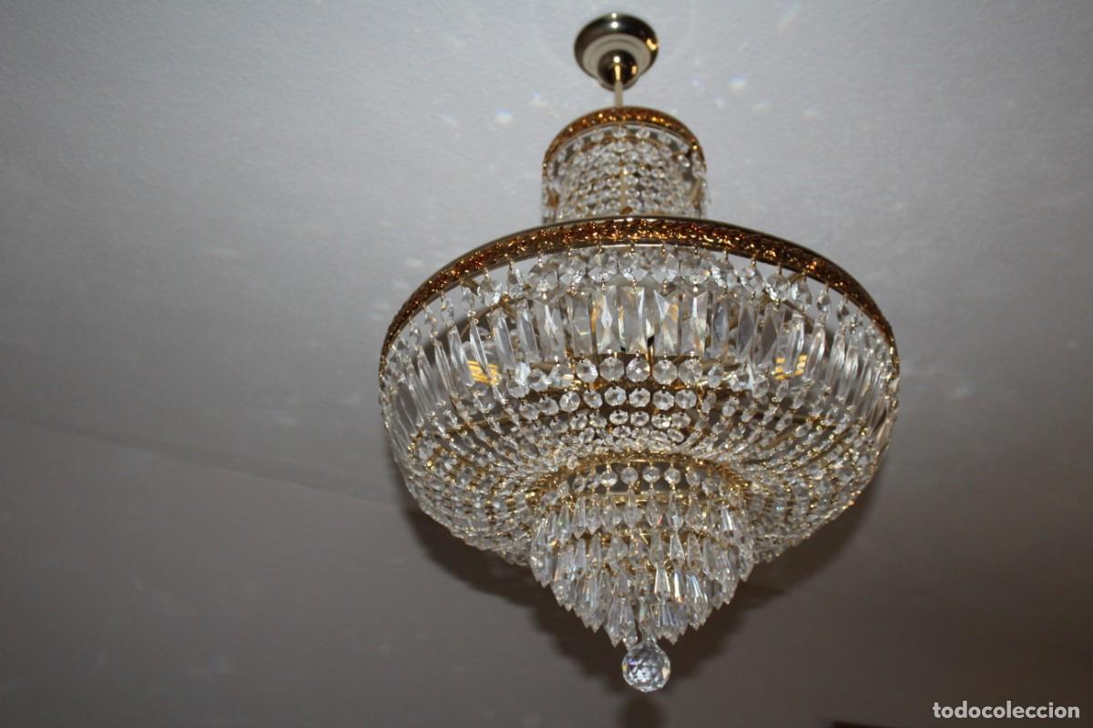 Antig&uuml;edades: LAMPARA TECHO DE CRISTAL STRASS - Foto 3