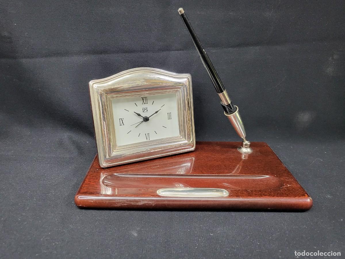 Antig&uuml;edades: CONJUNTO DE ESCRITORIO , MADERA Y PLATA - Foto 1