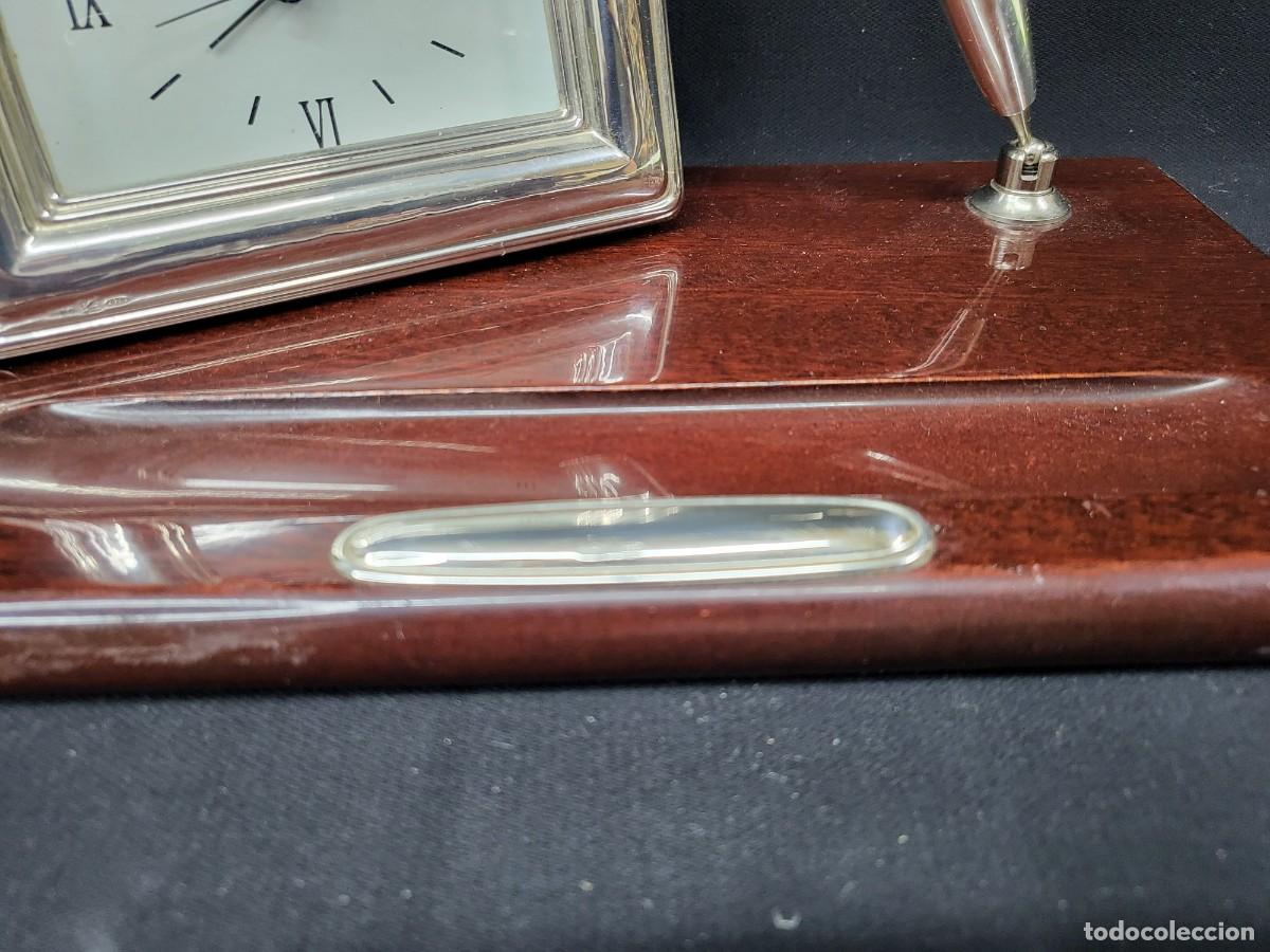 Antig&uuml;edades: CONJUNTO DE ESCRITORIO , MADERA Y PLATA - Foto 4
