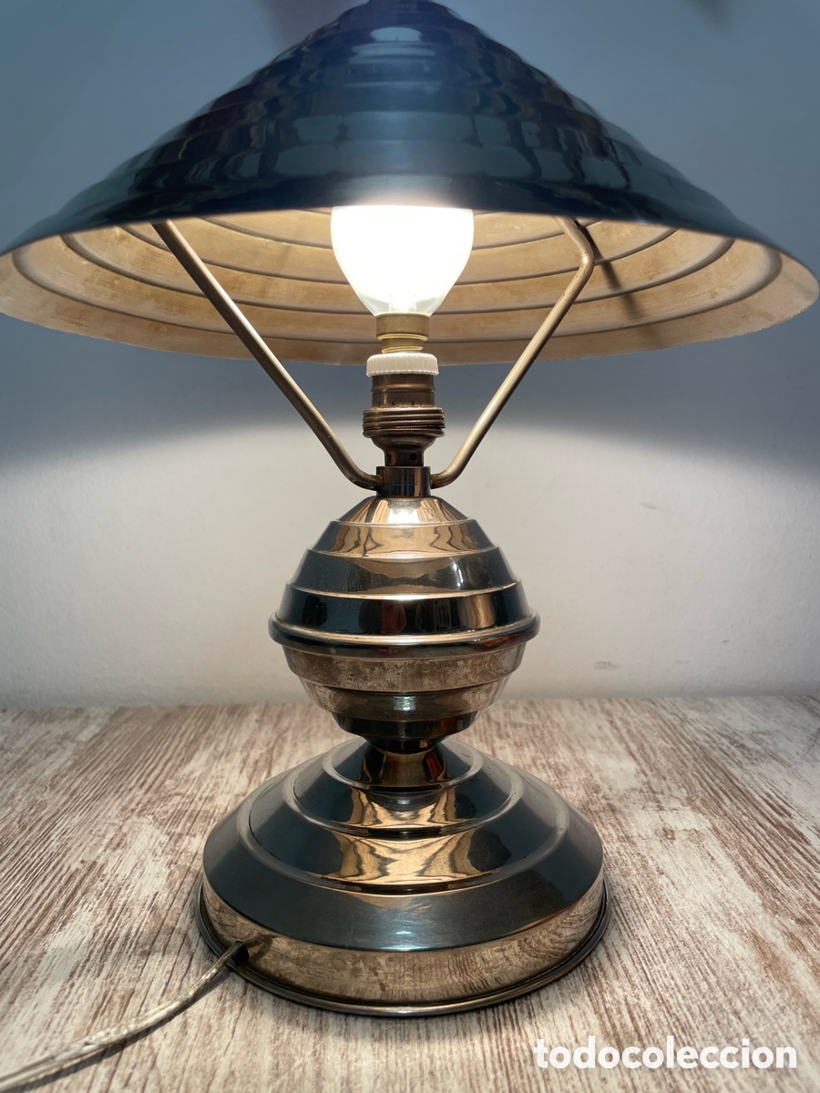 Antig&uuml;edades: L&Aacute;MPARA SOBREMESA ART-DECO - Foto 3