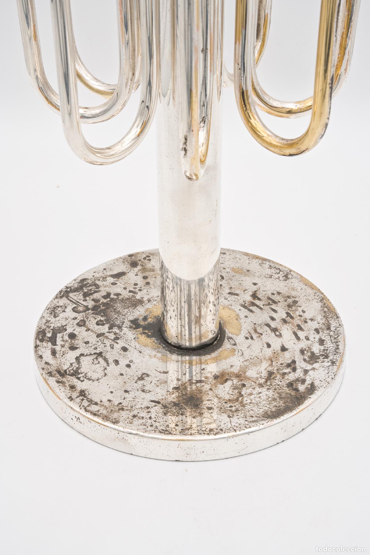 Antig&uuml;edades: Par de candelabros Art Deco franceses - Foto 5