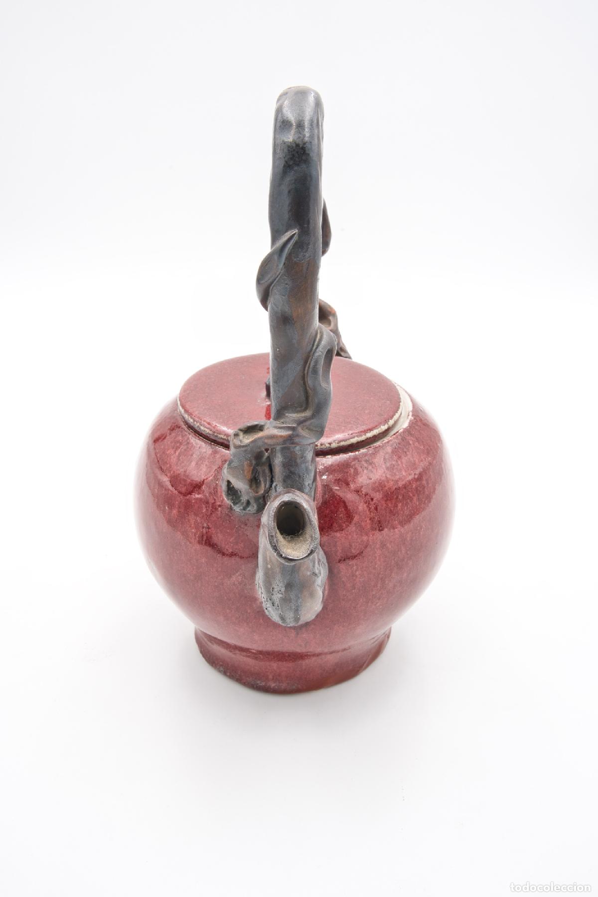 Antig&uuml;edades: Tetera de cer&aacute;mica roja - Foto 2