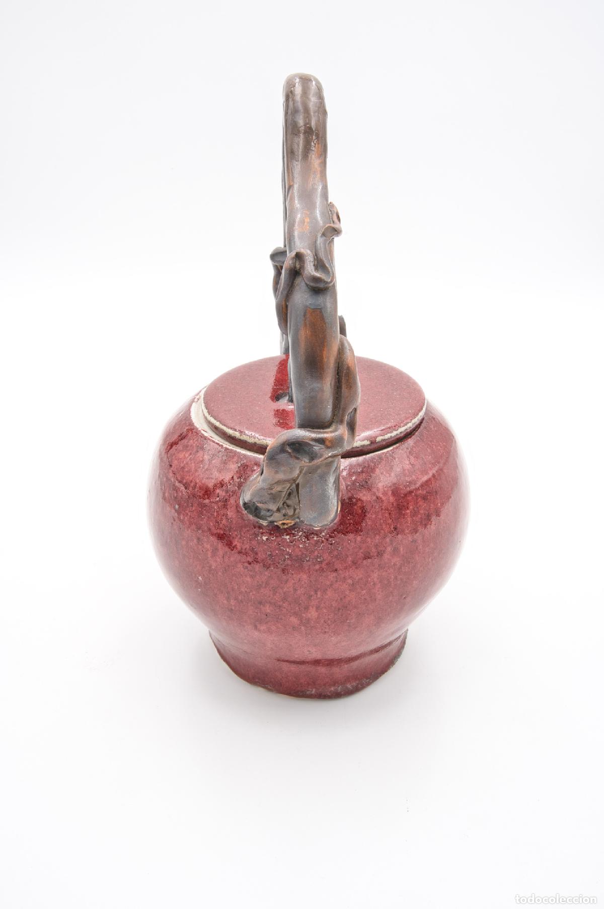 Antig&uuml;edades: Tetera de cer&aacute;mica roja - Foto 4