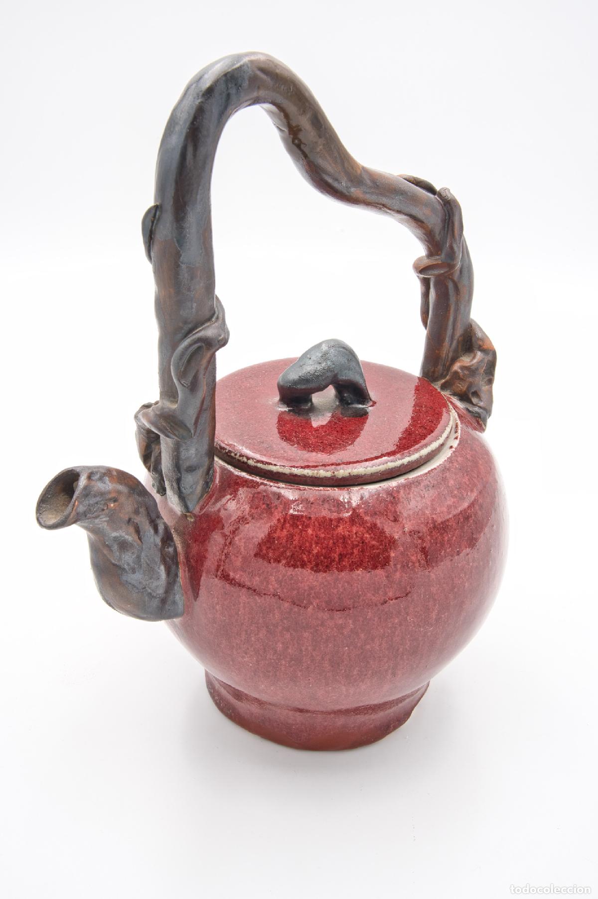 Antig&uuml;edades: Tetera de cer&aacute;mica roja - Foto 7