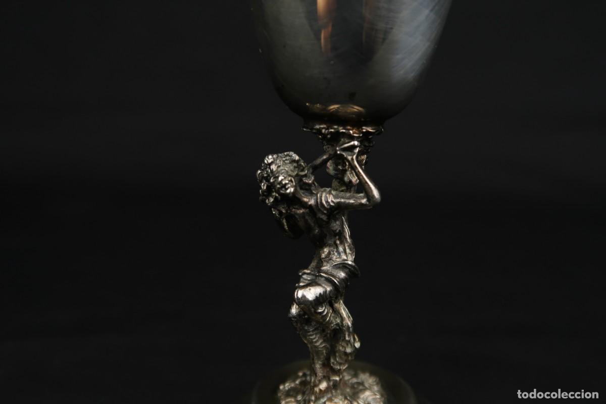 Antig&uuml;edades: Antigua Copa de Metal Plateado - Foto 2