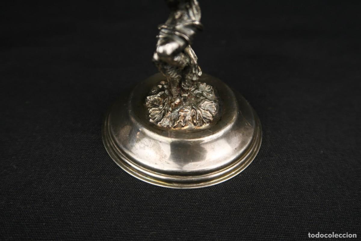 Antig&uuml;edades: Antigua Copa de Metal Plateado - Foto 6