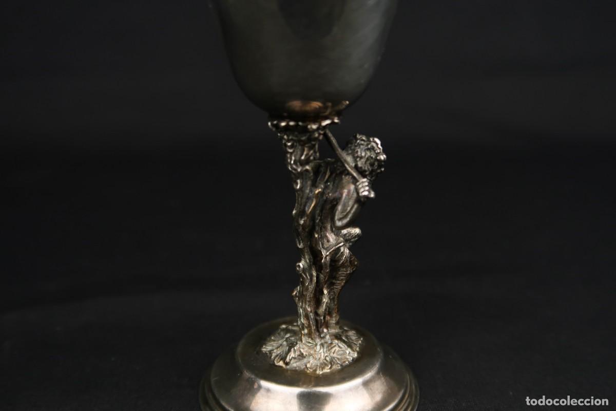 Antig&uuml;edades: Antigua Copa de Metal Plateado - Foto 7