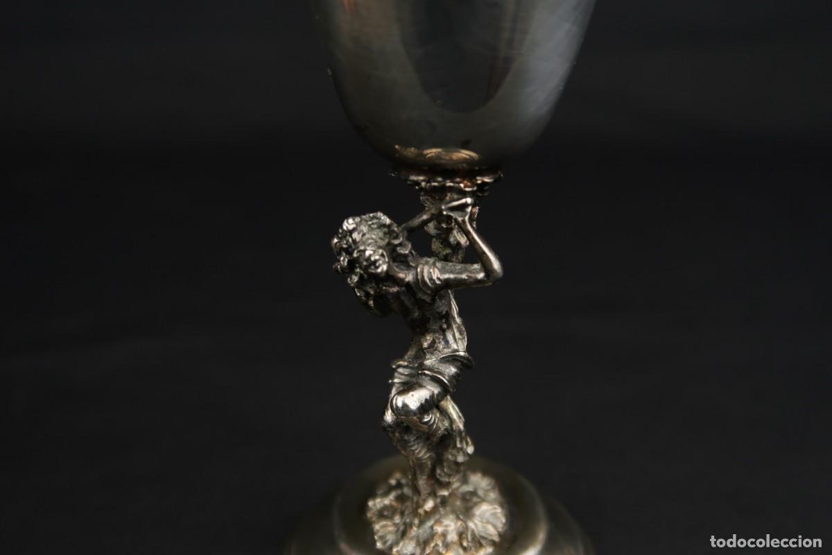 Antig&uuml;edades: Antigua Copa de Metal Plateado - Foto 9