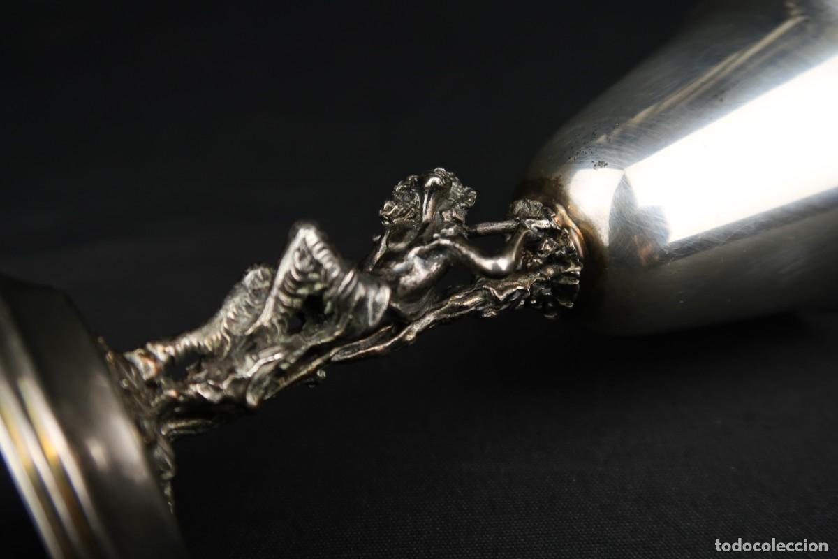 Antig&uuml;edades: Antigua Copa de Metal Plateado - Foto 12