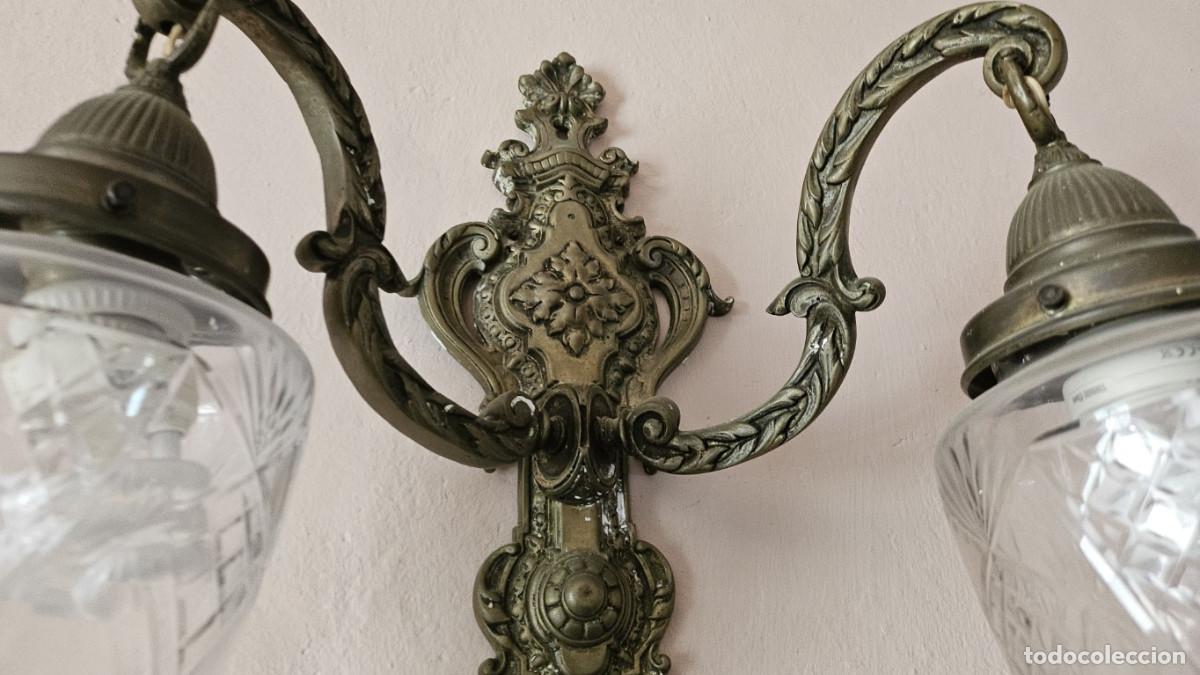 Antig&uuml;edades: aplique de pared de bronce - Foto 3