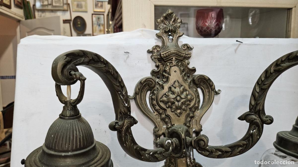 Antig&uuml;edades: aplique de pared de bronce - Foto 2