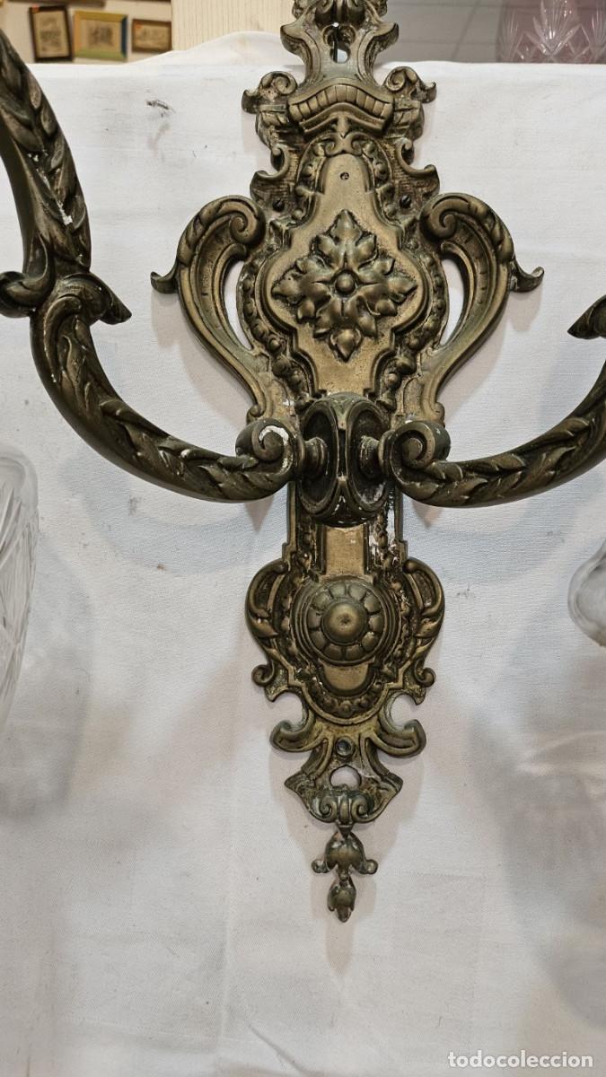 Antig&uuml;edades: aplique de pared de bronce - Foto 4