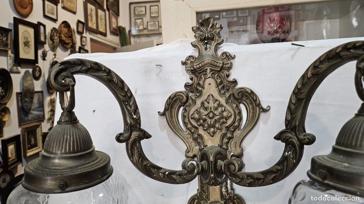 Antig&uuml;edades: aplique de pared de bronce - Foto 7