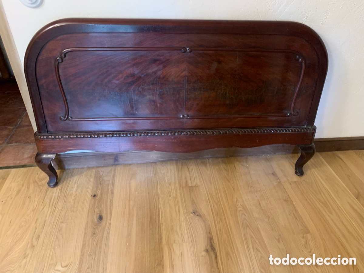 Antig&uuml;edades: Cabecero de caoba cama 150cm - Foto 1