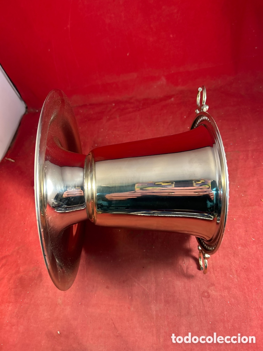 Antig&uuml;edades: CUBITERA DE METAL PLATEADO - Foto 5