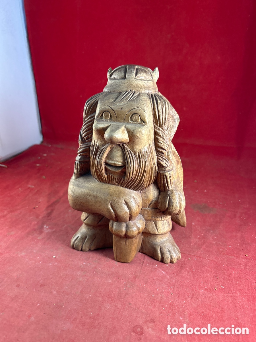 Antig&uuml;edades: ENANO TALLA DE MADERA - Foto 1