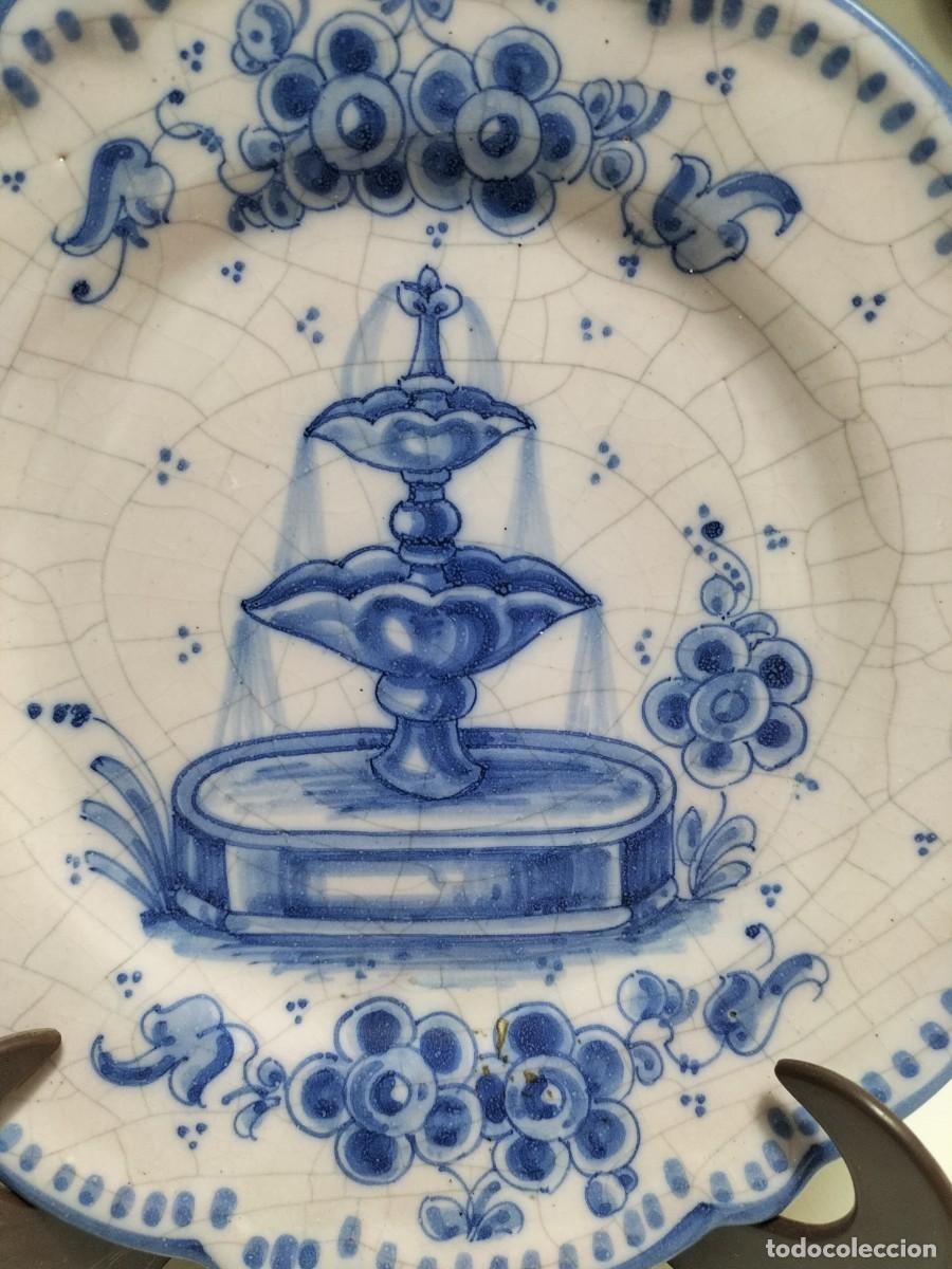 Antig&uuml;edades: PLATO PINTADO A MANO LUFECO - Foto 2