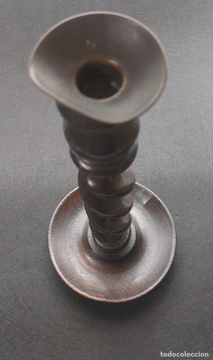 Antig&uuml;edades: CANDELABRO SALOM&Oacute;NICO DE MADERA - Foto 3