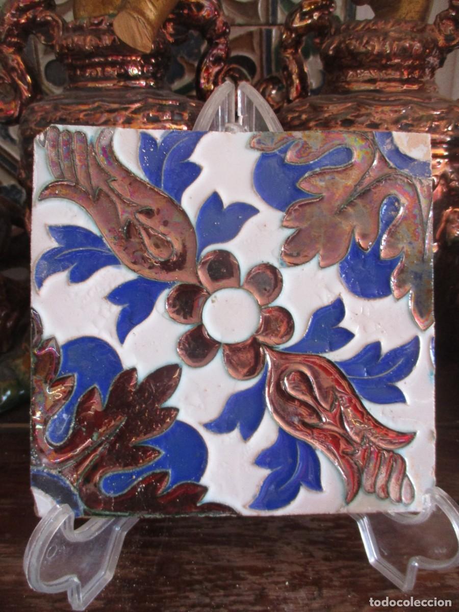 Antig&uuml;edades: Azulejo antiguo de reflejos - Foto 1