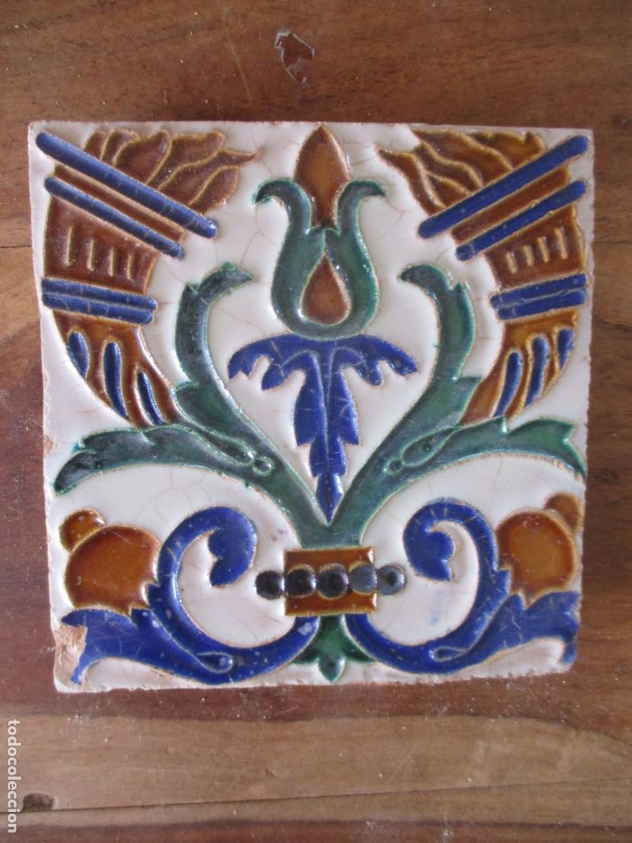 Antig&uuml;edades: Azulejo Pickman antiguo - Foto 1