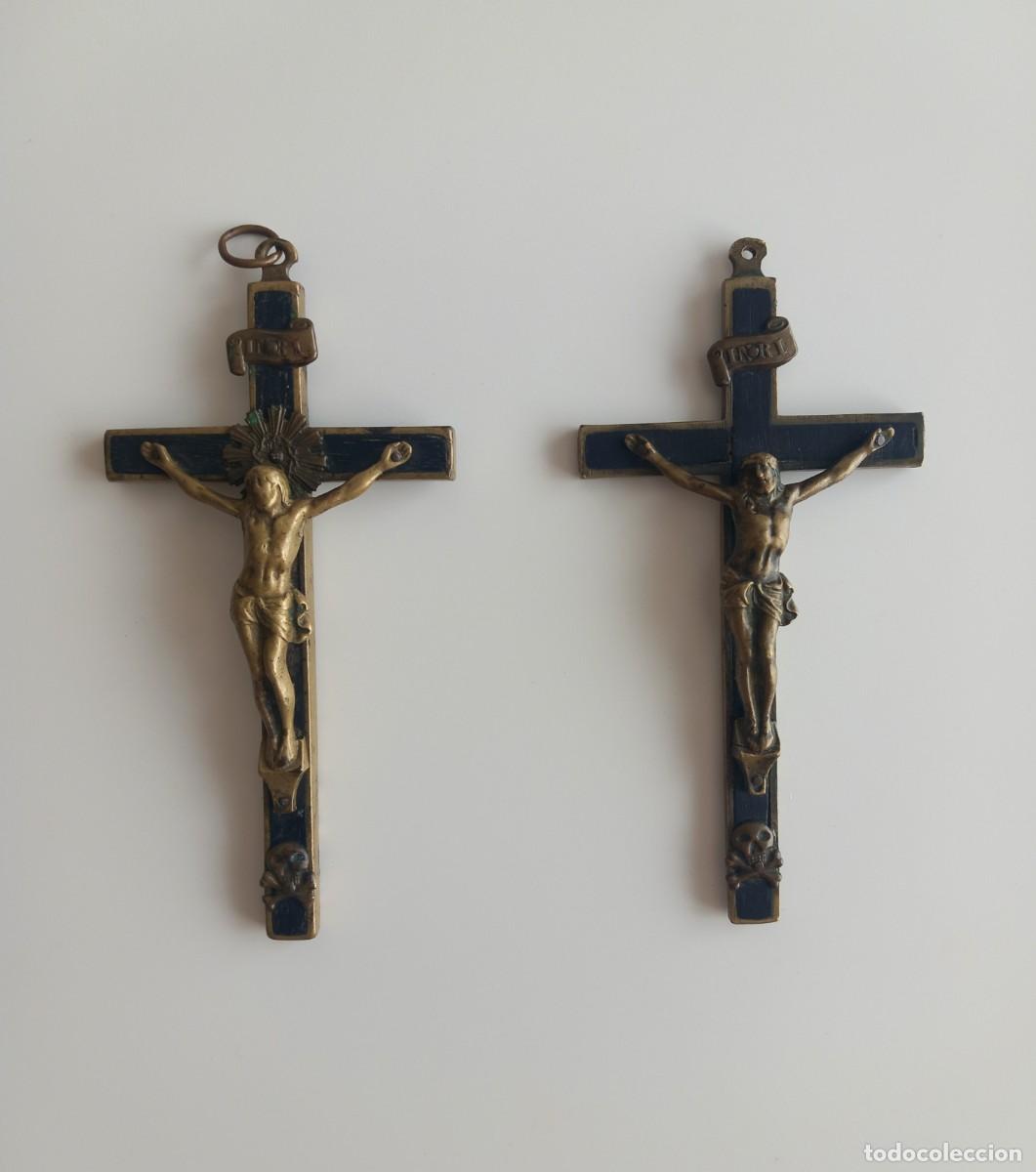 Antig&uuml;edades: DOS CRUCIFIJOS ANTIGUOS. - Foto 3