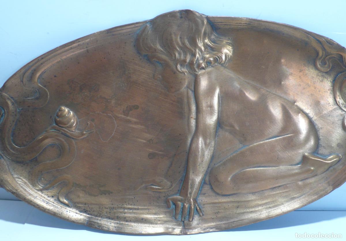 Antig&uuml;edades: BANDEJA EN METAL DE COBRE - Foto 2