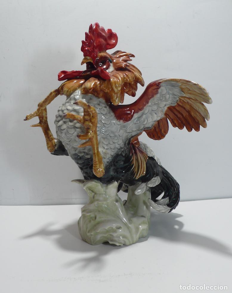 Antig&uuml;edades: GALLO DE PORCELANA ALGORA - Foto 1