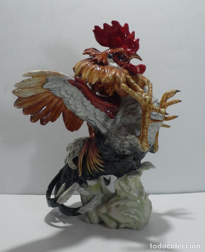 Antig&uuml;edades: GALLO DE PORCELANA ALGORA - Foto 2