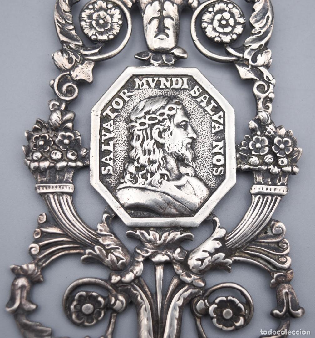 Antig&uuml;edades: Benditera antigua de plata - R. Sunyer - Foto 5