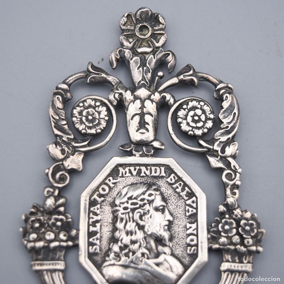 Antig&uuml;edades: Benditera antigua de plata - R. Sunyer - Foto 6