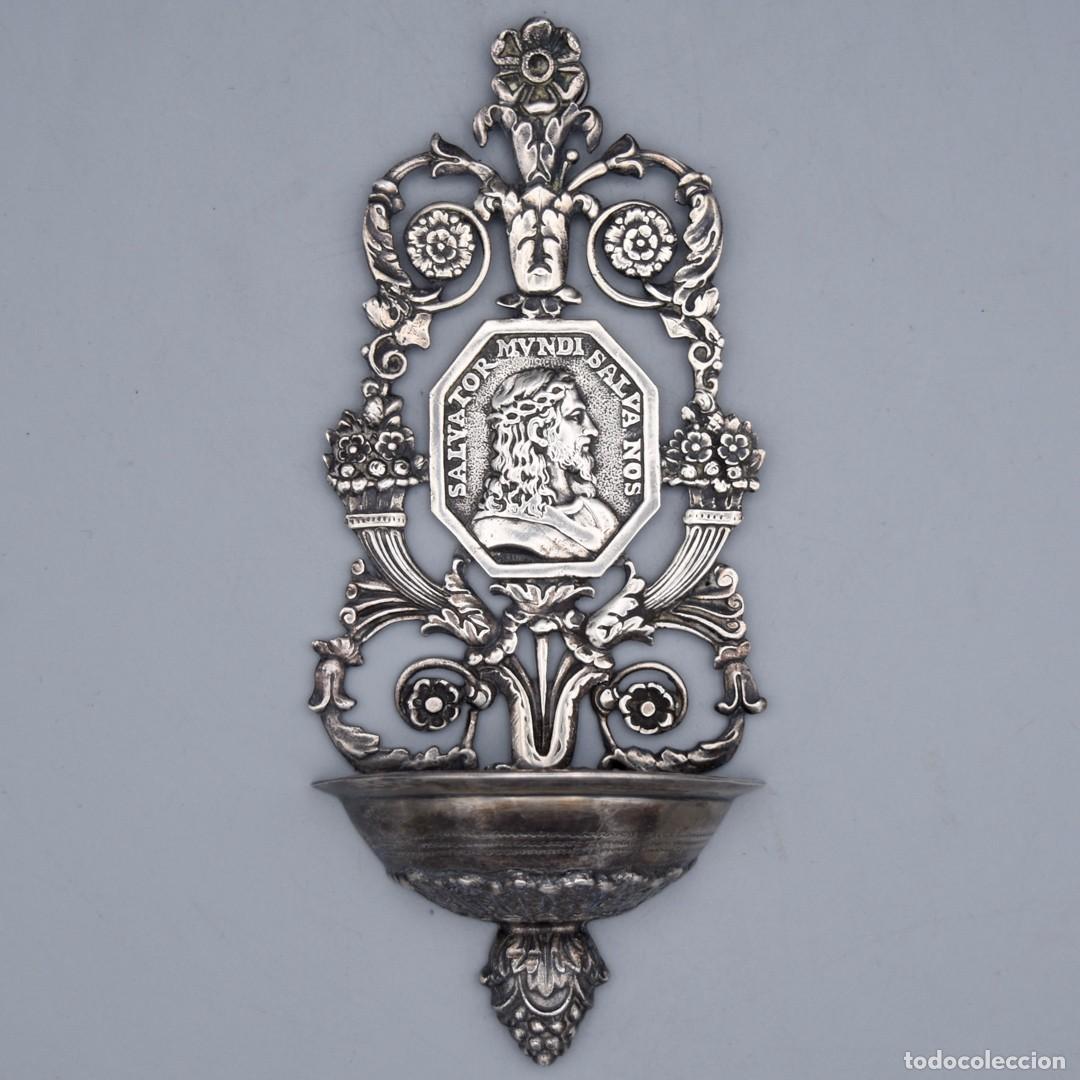 Antig&uuml;edades: Benditera antigua de plata - R. Sunyer - Foto 9