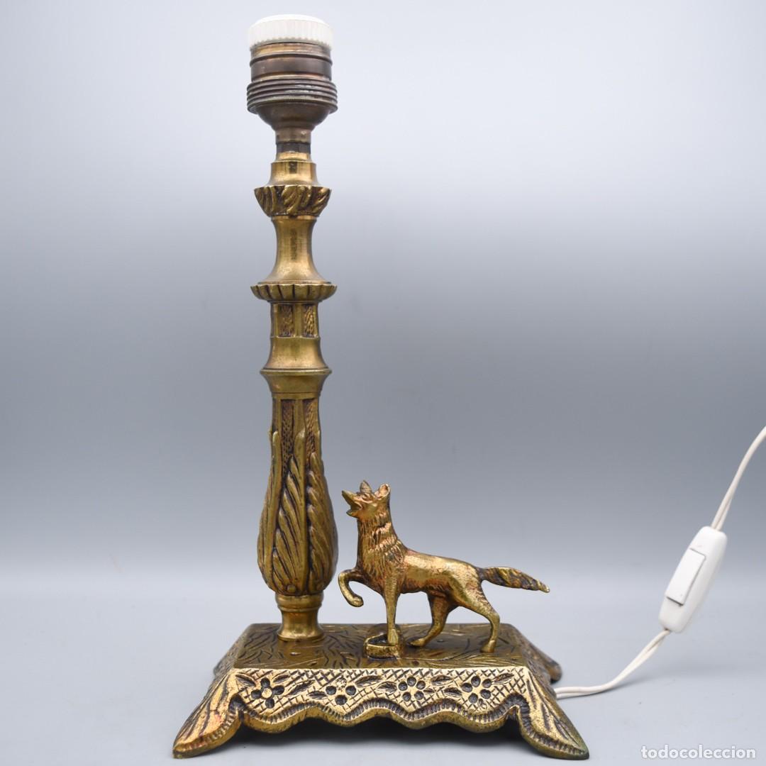 Antig&uuml;edades: L&aacute;mpara antigua de bronce - Foto 2