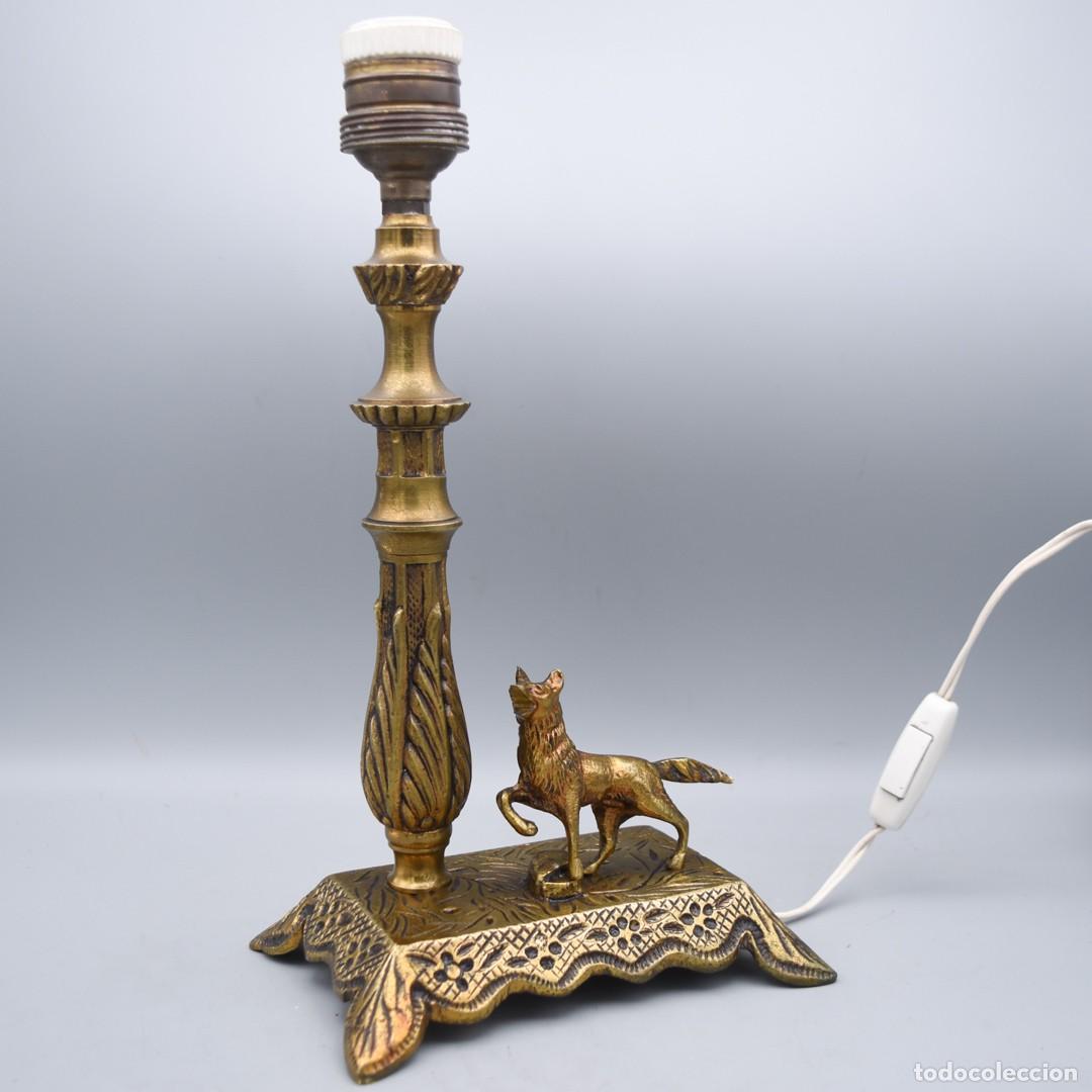 Antig&uuml;edades: L&aacute;mpara antigua de bronce - Foto 3