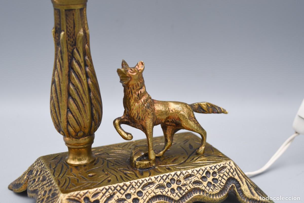 Antig&uuml;edades: L&aacute;mpara antigua de bronce - Foto 6