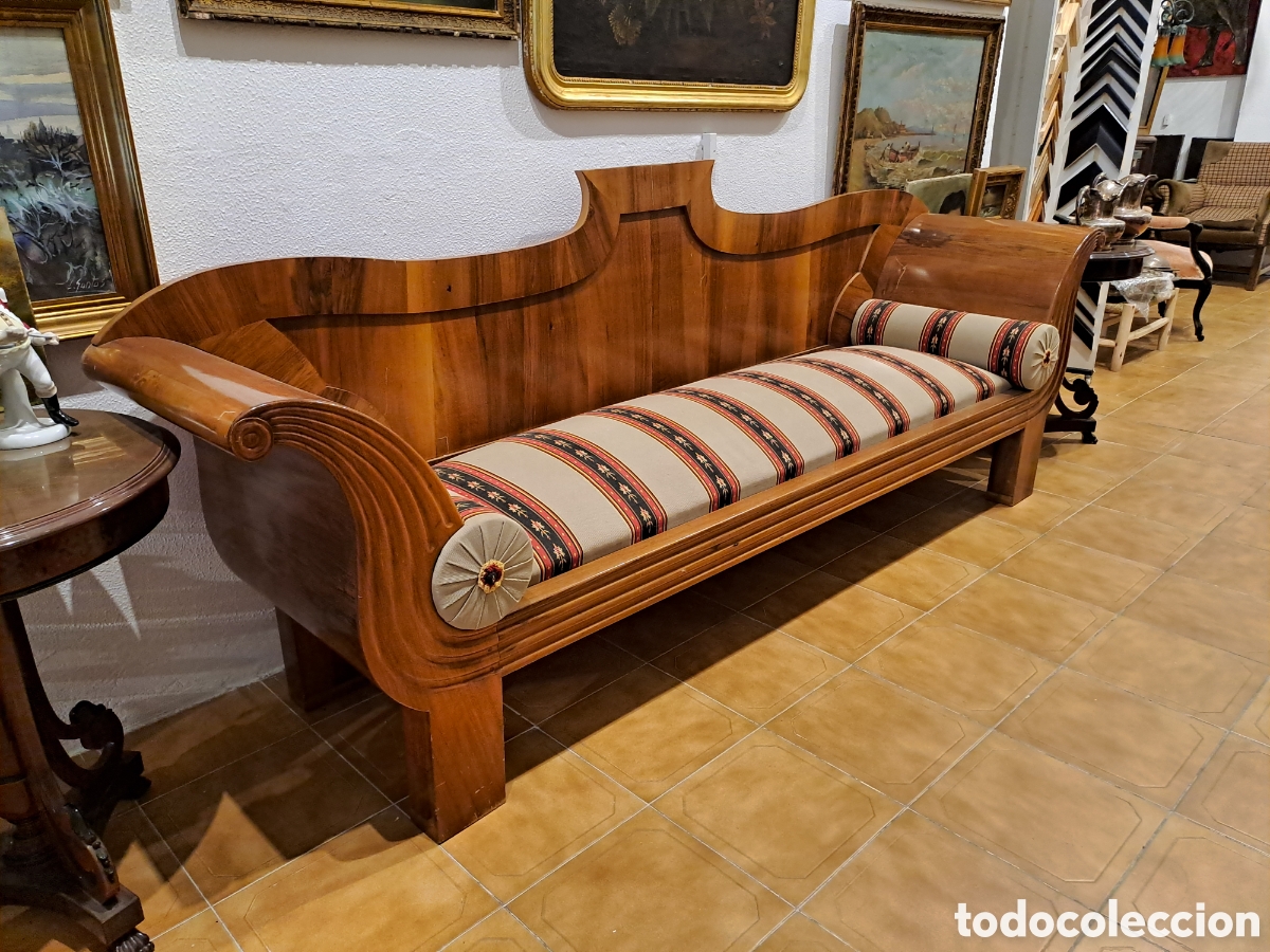 Antig&uuml;edades: sof&aacute; en nogal vintage - Foto 1