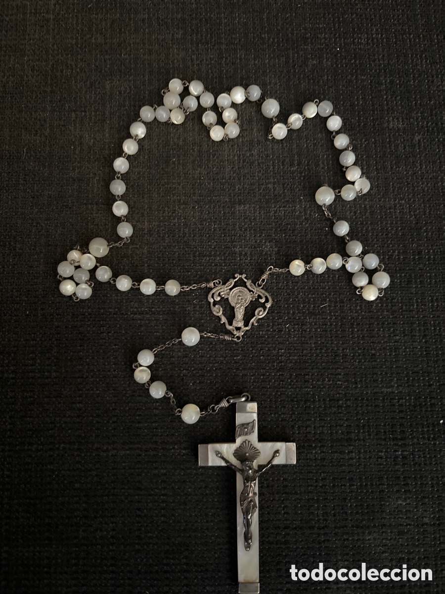 Antig&uuml;edades: Rosario de n&aacute;car y plata - Foto 3