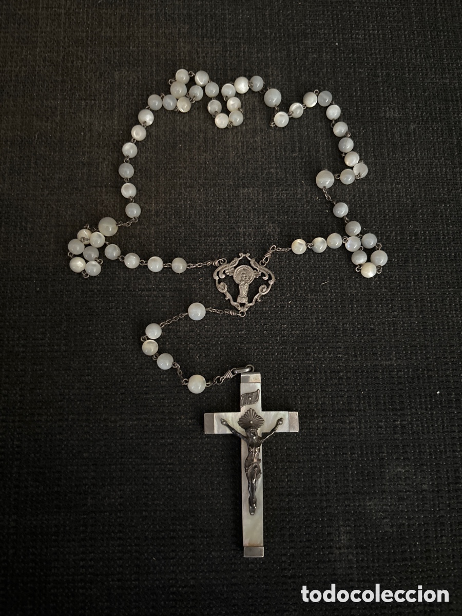 Antig&uuml;edades: Rosario de n&aacute;car y plata - Foto 1