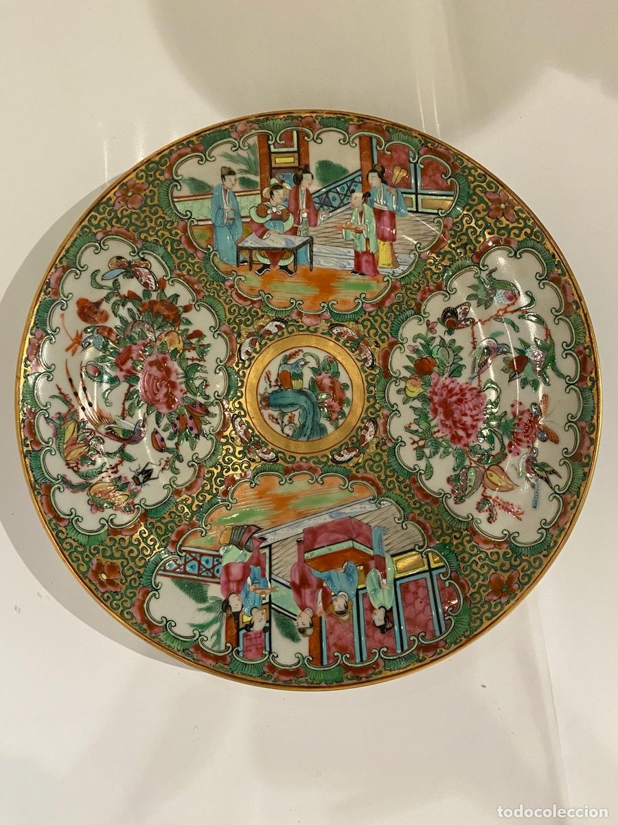 Antig&uuml;edades: Plato de Porcelana de Chino - Foto 1